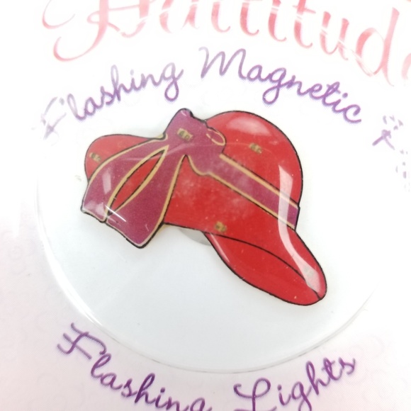 Red Hattitude Flashing Magnetic Pin for Hat/Blouse - Picture 8 of 8